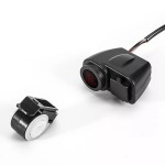 Priza USB x 2 si Voltmetru si termometru digital moto, led rosu, culoare negru